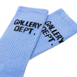 Gallery Dept. Clean Logo Intarsia Knit Blue Socks