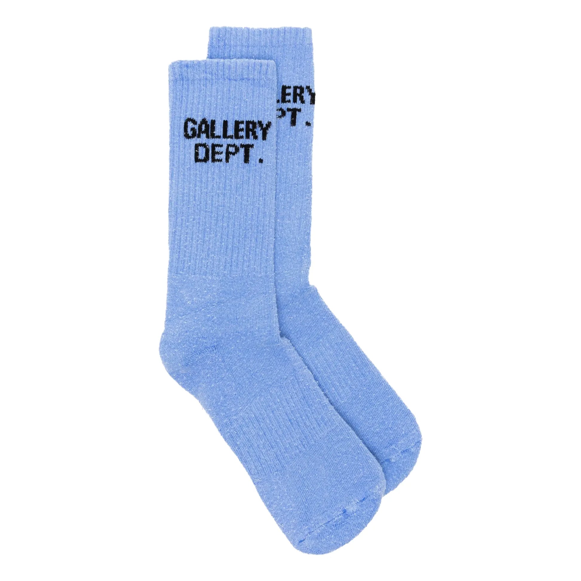 Gallery Dept. Clean Logo Intarsia Knit Blue Socks