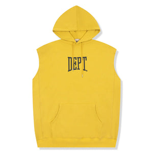Gallery Dept. Gym Cut Off Sleeveless Yellow Hoodie