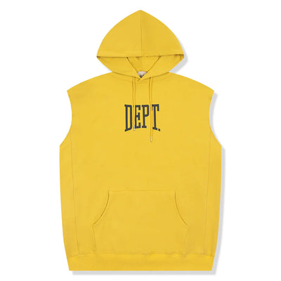 Gallery Dept. Gym Cut Off Sleeveless Yellow Hoodie