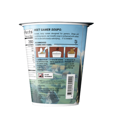 Gamer Soups Instant Noodles - Beef (Single Cup)