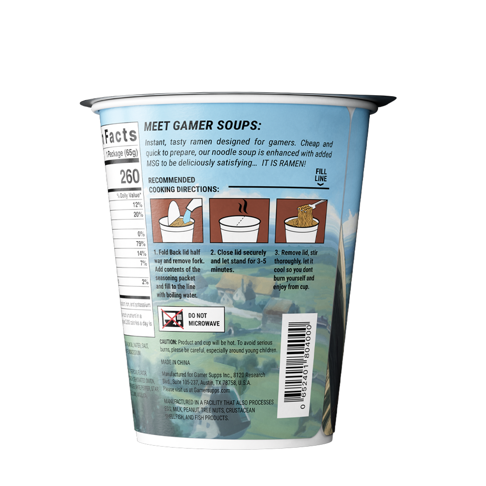 Gamer Soups Instant Noodles - Beef (Single Cup)