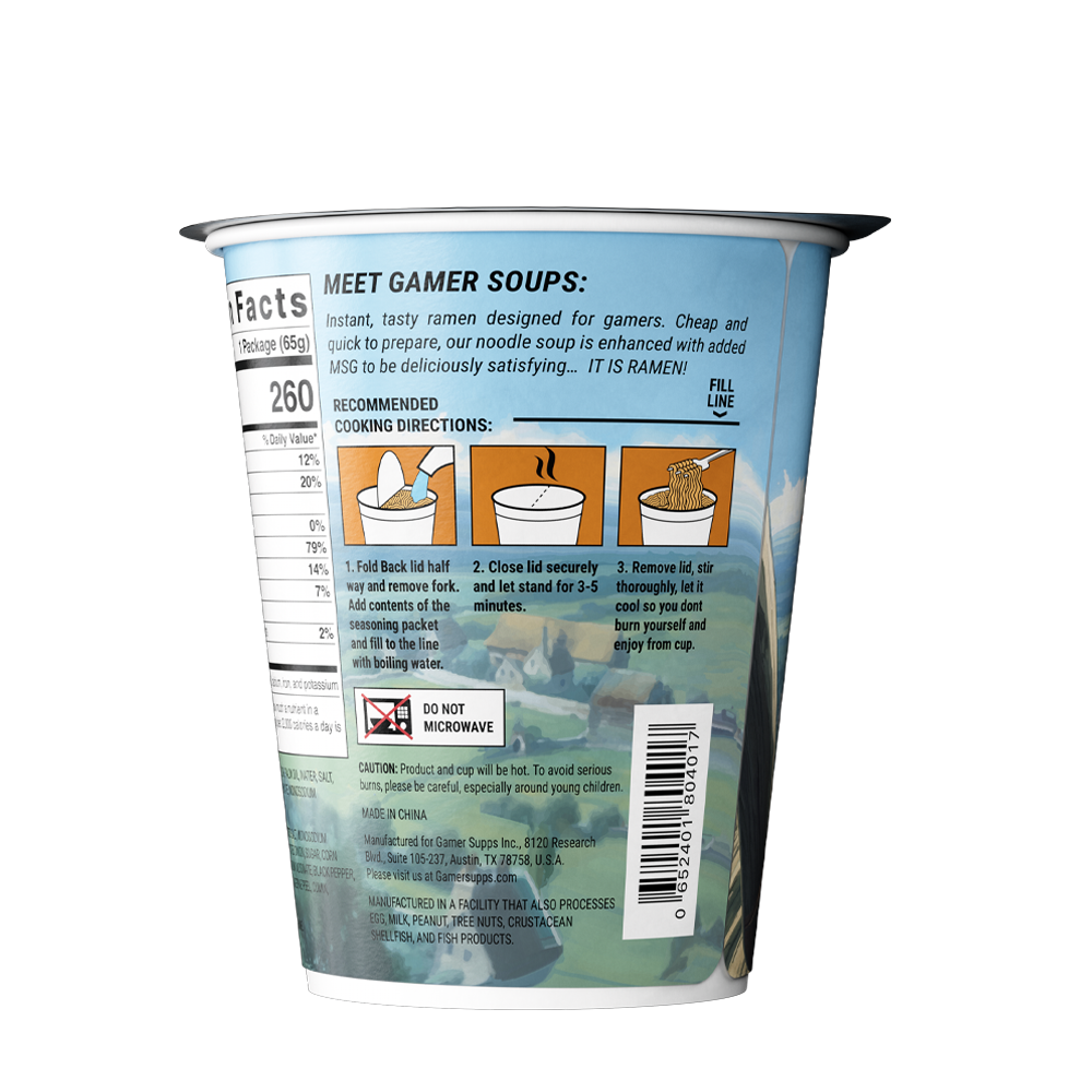Gamer Soups Instant Noodles - Chicken (Single Cup)