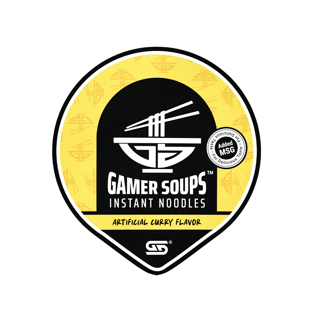 Gamer Soups Instant Noodles - Curry (24 Cup Box)