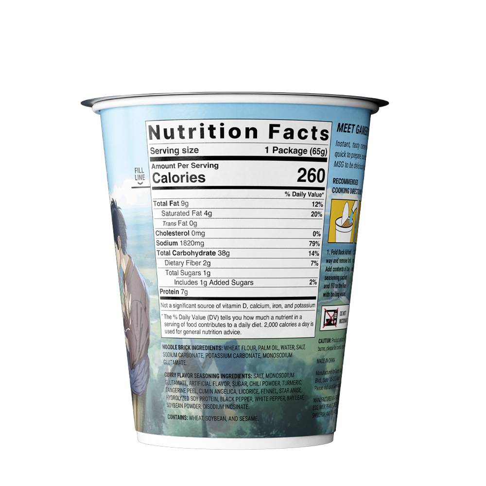 Gamer Soups Instant Noodles - Variety Pack (12 Cup Box)