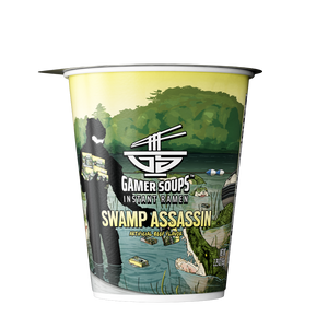 Gamer Soups Instant Noodles - Swamp Assassin (24 Cup Box)