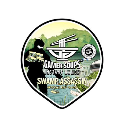 Gamer Soups Instant Noodles - Swamp Assassin (24 Cup Box)