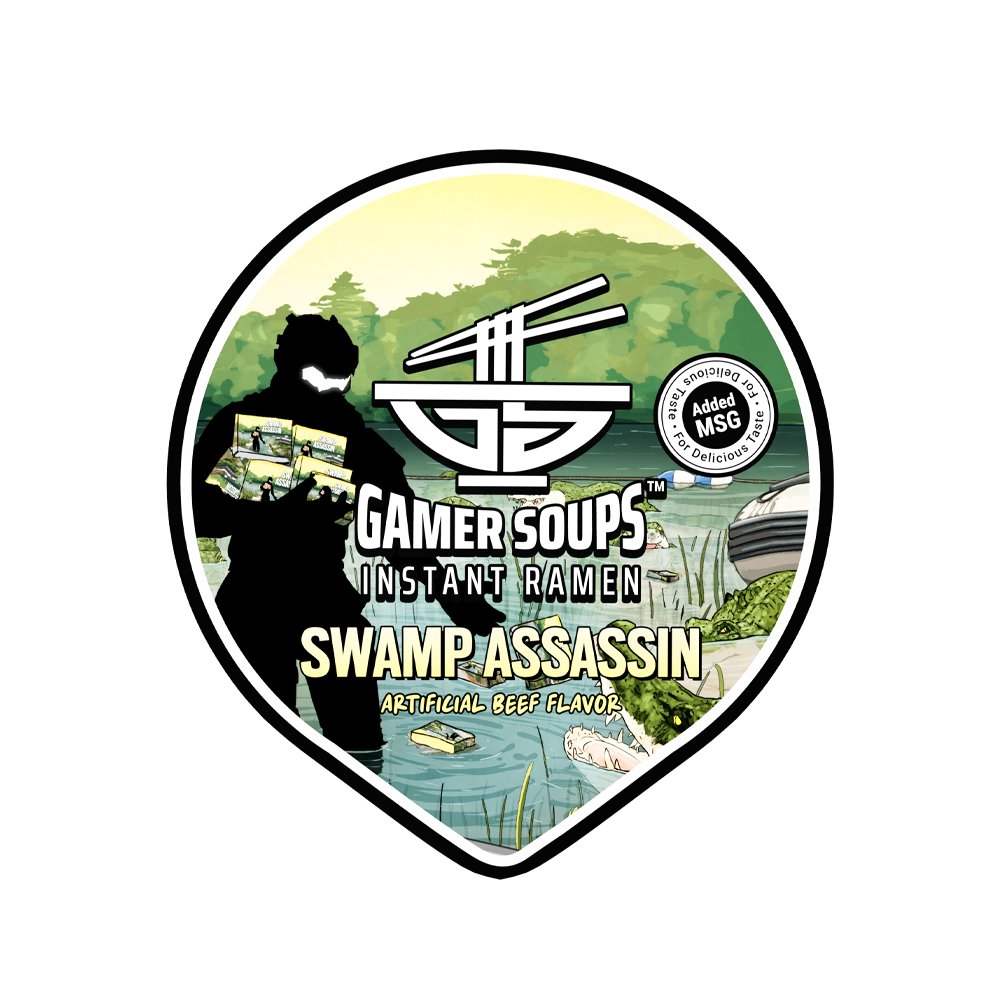 Gamer Soups Instant Noodles - Swamp Assassin (24 Cup Box)