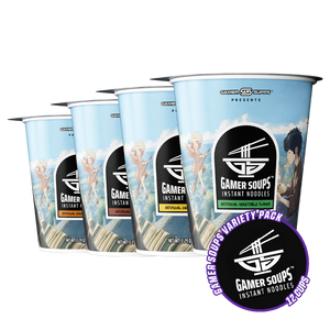 Gamer Soups Instant Noodles - Variety Pack (12 Cup Box)