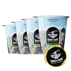 Gamer Soups Instant Noodles - Variety Pack (4 Cup Box)