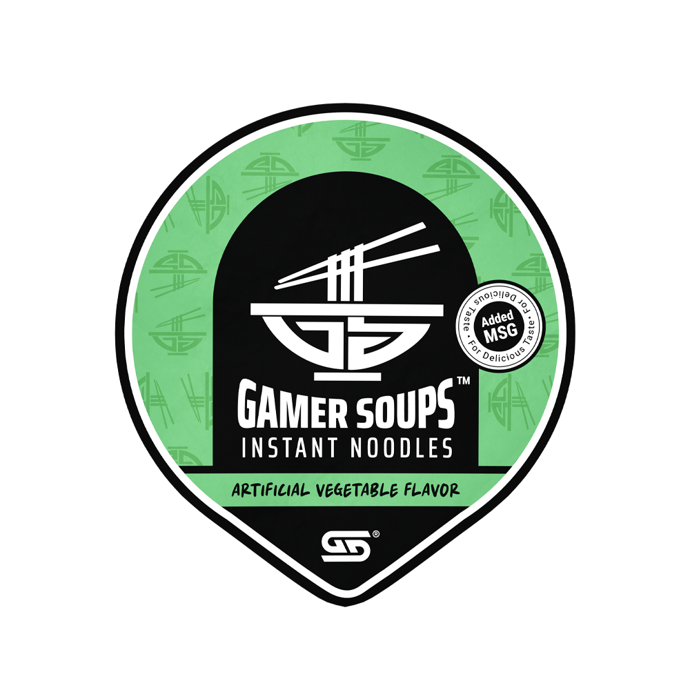 Gamer Soups Instant Noodles - Vegetable (24 Cup Box)