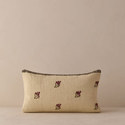 Vintage Lumbar Pillow No. 332, 12" x 20"