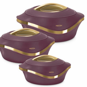 NAVRATRI COMBO #6 - Softel Stainless Steel Multi kadhai With 6 Plate  + Milton Pearl JR. Gift Set, 3 Casseroles