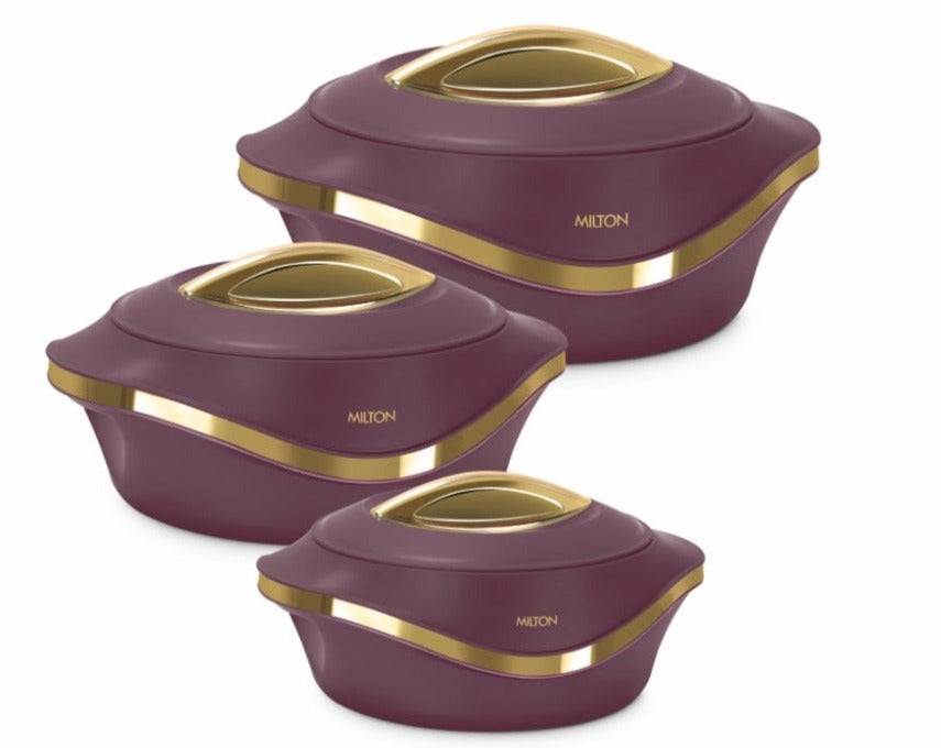 NAVRATRI COMBO #6 - Softel Stainless Steel Multi kadhai With 6 Plate  + Milton Pearl JR. Gift Set, 3 Casseroles