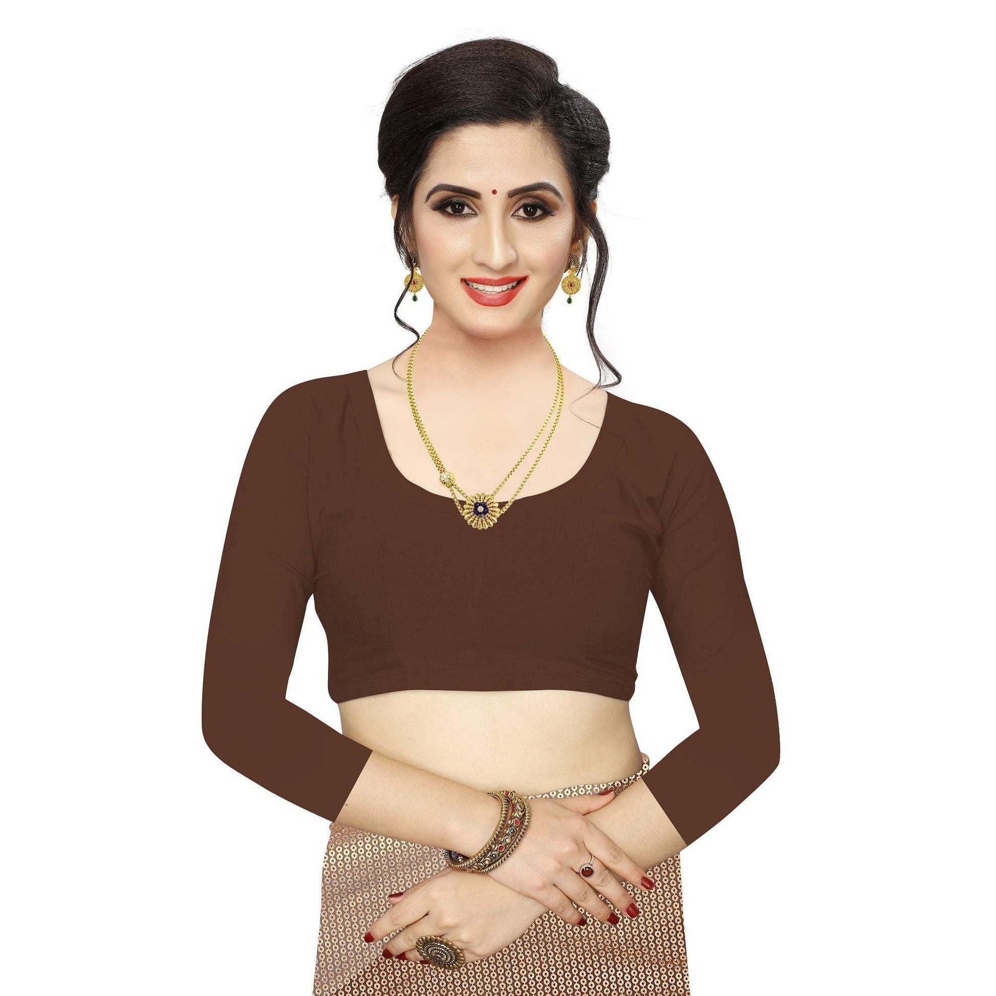 Gleaming Brown Colored Casual Wear Printed Art Silk Saree