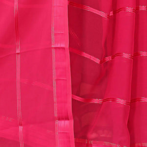 Gleaming Pink Colored Casual Wear Georgette Saree