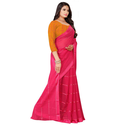 Gleaming Pink Colored Casual Wear Georgette Saree