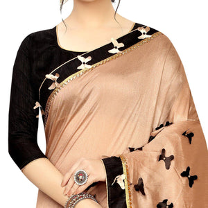 Glorious Brown Colored Partywear Art Silk Saree