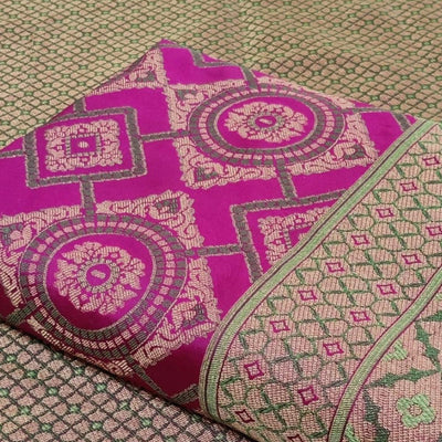 Glorious Purple Colored Festive Wear Woven Patola Silk Saree