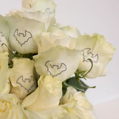 Glow in The Dark Black Bat Rose