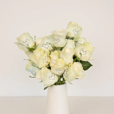 Glow in The Dark Black Bat Rose