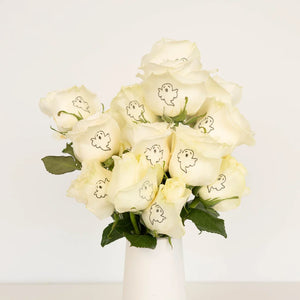 Glow in The Dark Ghost White Rose