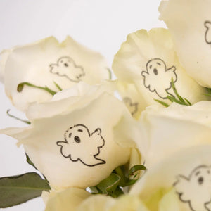 Glow in The Dark Ghost White Rose