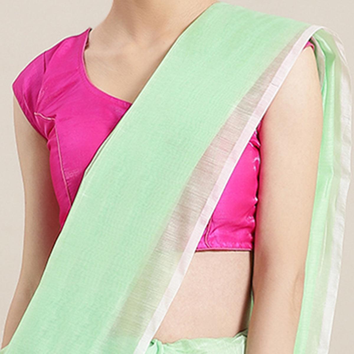 glowing-pastel-green-colored-festive-wear-woven-chanderi-silk-saree-81381