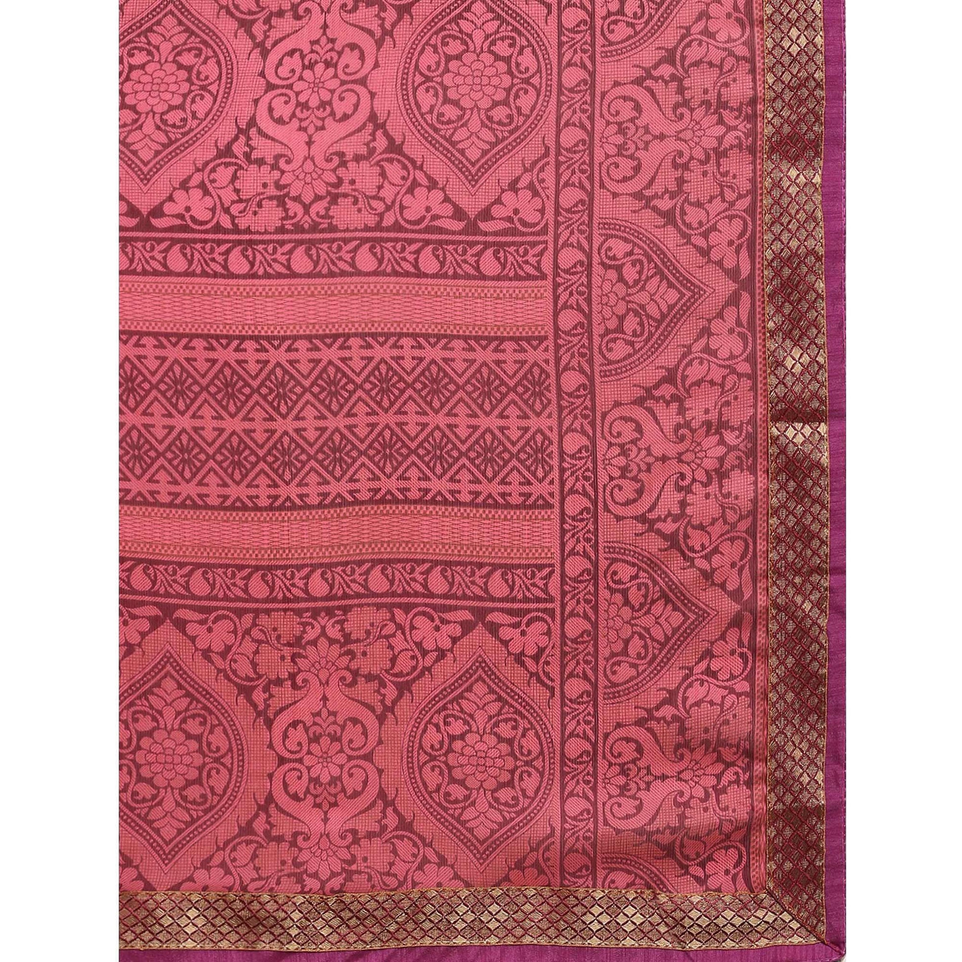 glowing-pink-colored-partywear-printed-rangoli-silk-saree-76676