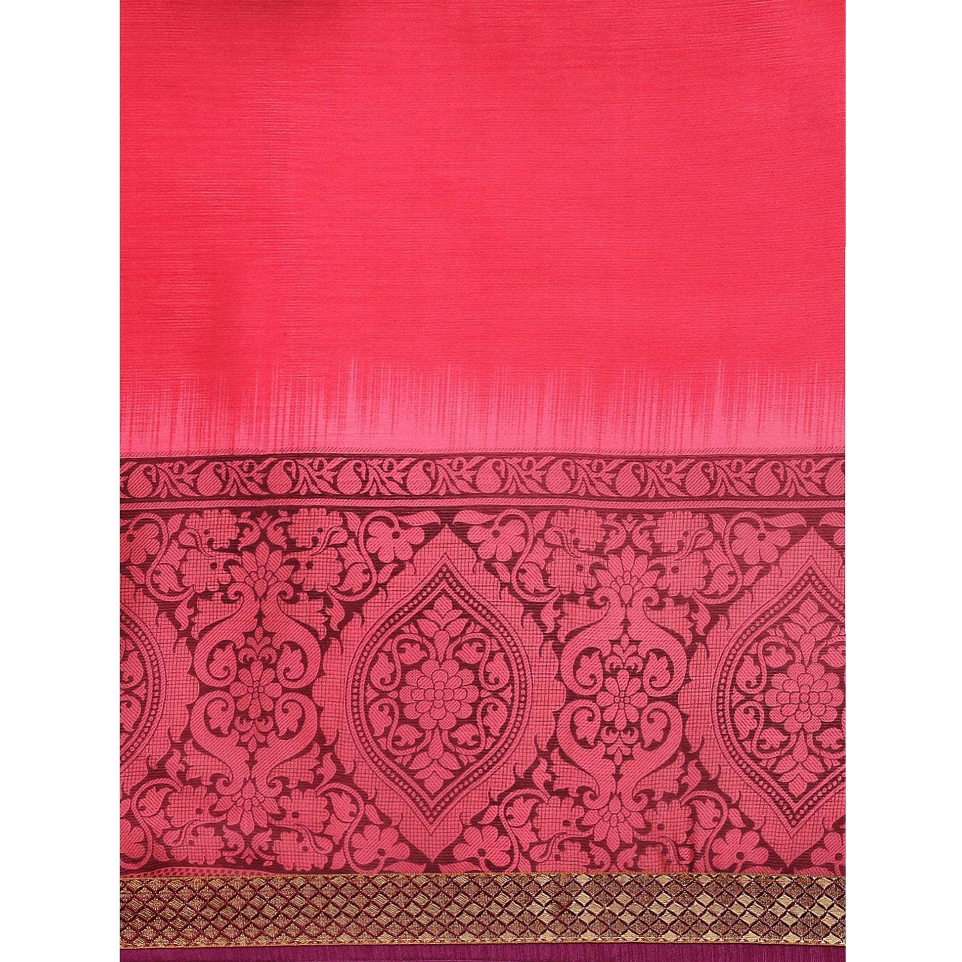 glowing-pink-colored-partywear-printed-rangoli-silk-saree-76676