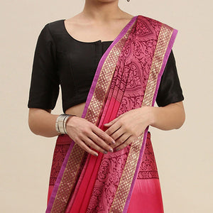 glowing-pink-colored-partywear-printed-rangoli-silk-saree-76676