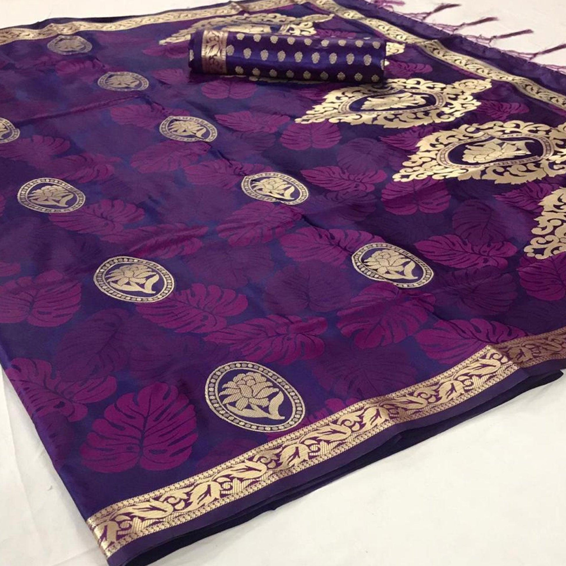 glowing-purple-colored-festive-wear-woven-pure-satin-silk-saree-84697