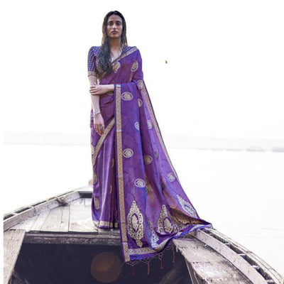 glowing-purple-colored-festive-wear-woven-pure-satin-silk-saree-84697