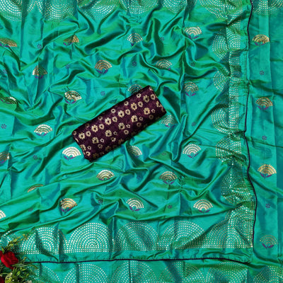 glowing-rama-colored-festive-wear-woven-two-tone-sana-silk-saree-80619
