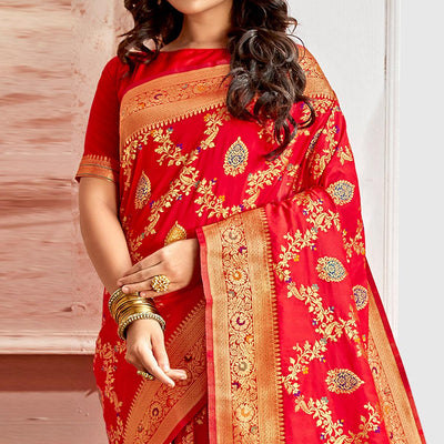 glowing-red-colored-festive-wear-woven-banarasi-silk-saree-92725