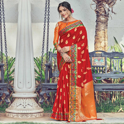 glowing-red-coloured-festive-wear-woven-silk-saree-98276