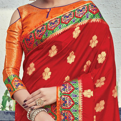 glowing-red-coloured-festive-wear-woven-silk-saree-98276