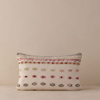 Vintage Lumbar Pillow No. 324, 12" x 20"