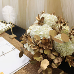 Gold and White Centerpiece Inspiration