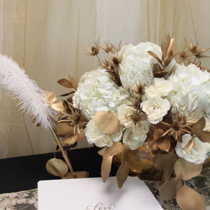 Gold and White Centerpiece Inspiration