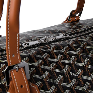 Goyard Boston 50 Black Tan Bag With Strap