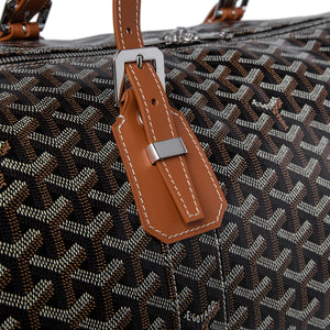 Goyard Boston 50 Black Tan Bag With Strap