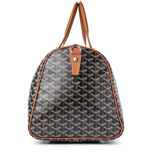 Goyard Boston 50 Black Tan Bag With Strap