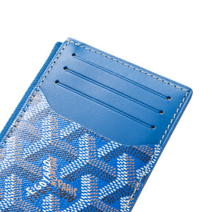 Goyard Bourbon Zipped Sky Blue Card Holder