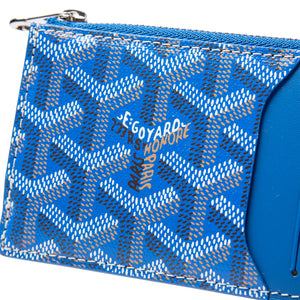 Goyard Bourbon Zipped Sky Blue Card Holder