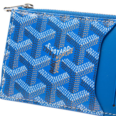 Goyard Bourbon Zipped Sky Blue Card Holder