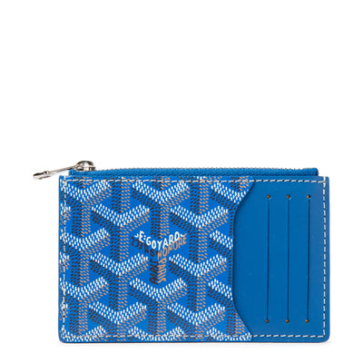 Goyard Bourbon Zipped Sky Blue Card Holder