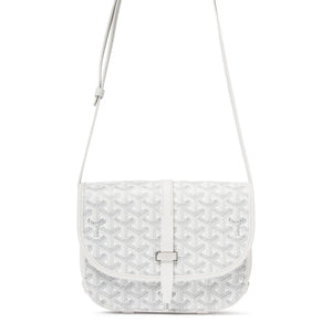 Goyard Goyardine Belvedere II White PM Messenger Bag