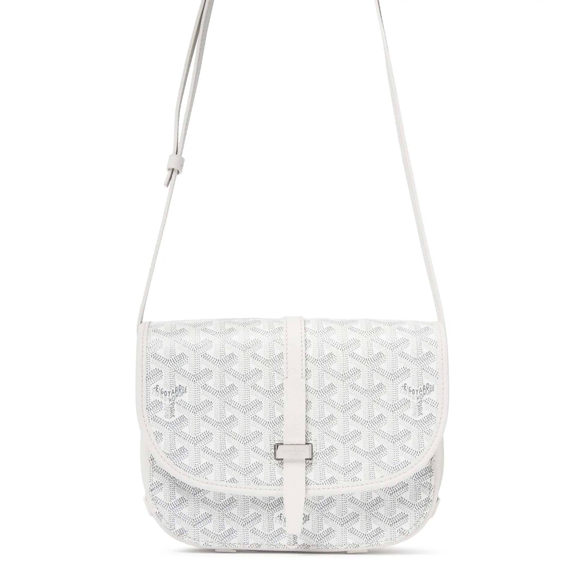 Goyard Goyardine Belvedere II White PM Messenger Bag