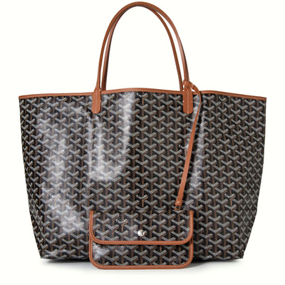 Goyard Saint Louis GM Tote Bag Black Tan